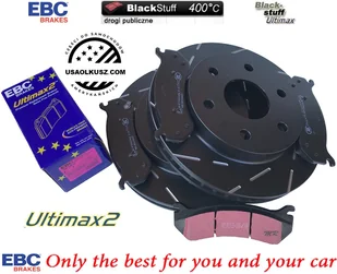Przednie klocki Ultimax2 + NACINANE tarcze hamulcowe EBC seria USR Cadillac Escalade 2002-2006 - Tarcze hamulcowe - miniaturka - grafika 2