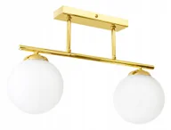 Lampy sufitowe - Lampa Wisząca Sufitowa Żyrandol Nowoczesna Złota Kule Loft Led - miniaturka - grafika 1