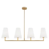 Lampy sufitowe - Złota, stylowa lampa wisząca Safiano - miniaturka - grafika 1