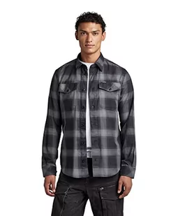 G-STAR RAW Men's Marine Slim koszula męska, wielokolorowa (dk Black Ryan Check D335-C979), M, Wielokolorowy (Dk Black Ryan Check D335-c979), M - Koszule męskie - miniaturka - grafika 1