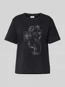 Koszulki i topy damskie - T-shirt z wyhaftowanym motywem model ‘SYBIL’ - miniaturka - grafika 1