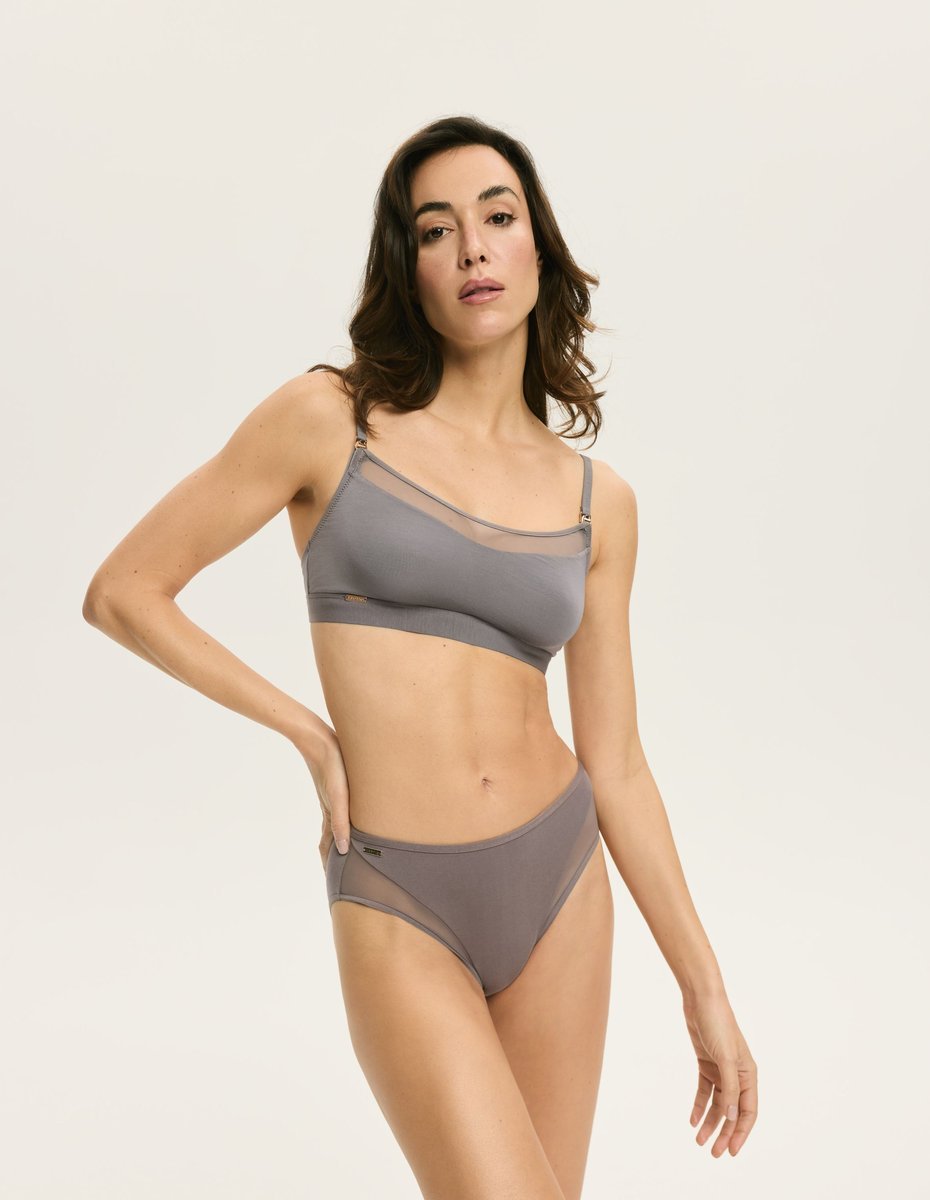 Biustonosz do karmienia Blissy Esotiq szary L