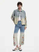 Spodnie damskie - Desigual Jeansy Texas 25SWDD01 Niebieski Straight Fit - miniaturka - grafika 1