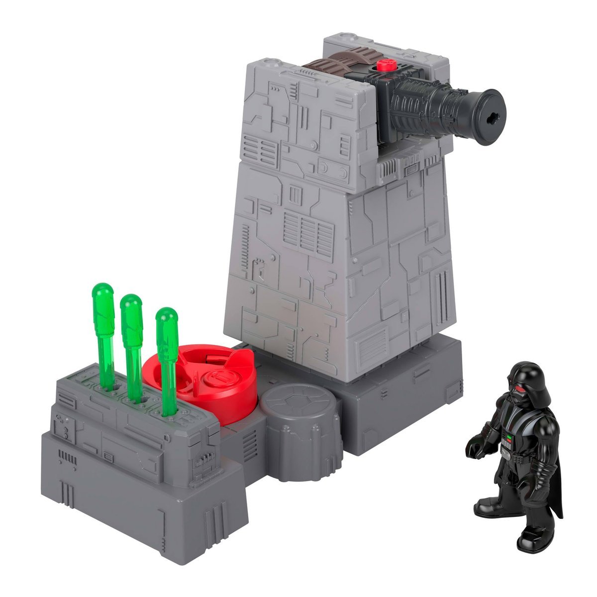 Fisher-Price Imaginext Star Wars Gwiezdne Wojny Wieżyczka Gwiazdy Śmierci, zestaw i metalowy klucz – postać figurka Darth Vader, zabawka dla dzieci ..