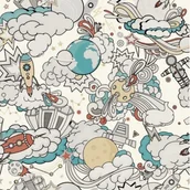 Tapety - Tapeta winylowa na flizelinie komiks dla dzieci Grandeco - miniaturka - grafika 1