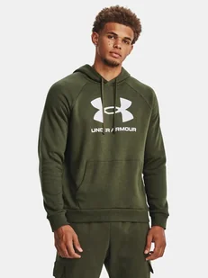 Bluza męska bawełniana kangurka z logo Under Armour 1379758-390 Zielony - Bluzy męskie - miniaturka - grafika 1