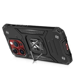 Pancerne etui z uchwytem na palec do iPhone 15 Pro Wozinsky Ring Armor - różowe złoto - Etui i futerały do telefonów - miniaturka - grafika 4
