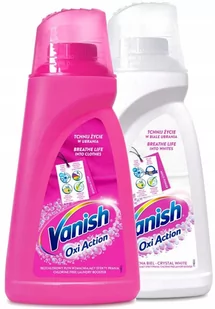 Vanish Oxi Action Zestaw odplamiacz żel Pink White 2 x 1L - Środki do prania - miniaturka - grafika 1