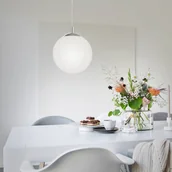 Lampy sufitowe - Lampa wisząca Paul Neuhaus Bolo, szklany klosz, Ø 25 cm - miniaturka - grafika 1