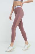 Legginsy - Calvin Klein Performance legginsy treningowe kolor różowy z nadrukiem - miniaturka - grafika 1