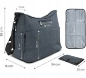 Torby i organizery dla mam - TORBA DO WÓZKA ORGANIZER DLA MAMY TATY GRANATOWY + PRZEWIJAK - miniaturka - grafika 1