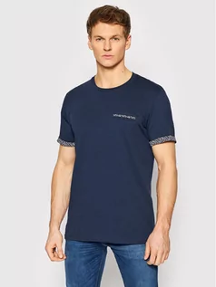 Koszulki męskie - Jones Jack PREMIUM T-Shirt Blalyon 12205365 Granatowy Regular Fit - grafika 1