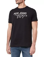 Koszulki męskie - Pepe Jeans koszulka męska sccout, 999 czarny, XS - miniaturka - grafika 1