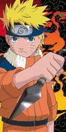 Okrycia kąpielowe dla dzieci - Ręcznik plażowy 70x140 Naruto Uzumaki kolorowy dziecięcy bawełniany - miniaturka - grafika 1