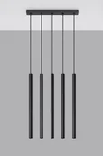 Lampy sufitowe - Sollux Lighting Lampa wisząca PASTELO 5 czarna - miniaturka - grafika 1