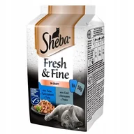 Mokra karma dla kotów - Sheba Fresh Fine mix kurczak łosoś indyk w sosie mokra karma dla kota 6x50g - miniaturka - grafika 1