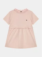 Sukienki i spódniczki dla dziewczynek - Tommy Hilfiger Sukienka codzienna KN0KN01757 Różowy Regular Fit - miniaturka - grafika 1