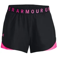 Spodnie sportowe damskie - Szorty damskie Under Armour Play Up Shorts 3.0 Rozmiar: XXS / Kolor: czarny/różówy - miniaturka - grafika 1