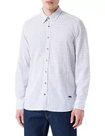 Koszule męskie - bugatti Męska koszula 9750-38611 z kołnierzykiem na guziki, granatowa-390, regularna, Marine-390, 3XL - miniaturka - grafika 1