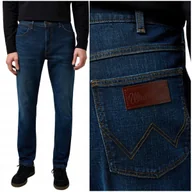 Spodnie męskie - Wrangler LARSTON slim Obsidian dopasowane zwężane spodnie jeansowe W40 L32 - miniaturka - grafika 1