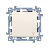 Wyłączniki światła i elektryczne - Kontakt Simon Przycisk Dzwonek SIMON 10 - kremowy - miniaturka - grafika 1