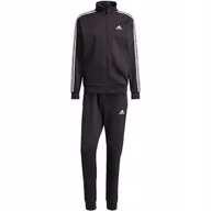 Dresy męskie - Dres męski adidas Basic 3-Stripes Fleece czarny IJ6067 S - miniaturka - grafika 1