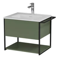 Szafki łazienkowe - Szafka łazienkowa pod umywalkę Krofam Lov 60 cm szaro zielony mat 137-0102 - miniaturka - grafika 1