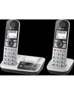Telefony stacjonarne - Panasonic KX-TGE522GS silver / CZARNY - miniaturka - grafika 1