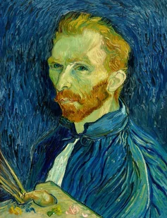 Plakat, Autoportret 1889, Vincent van Gogh, 40x60 cm - Plakaty - miniaturka - grafika 1