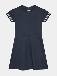 Tommy Hilfiger Sukienka codzienna KG0KG07784 D Granatowy Regular Fit - Sukienki i spódniczki dla dziewczynek - miniaturka - grafika 1