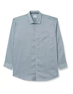 Seidensticker Męska koszula biznesowa, bez prasowania, o prostym kroju, krój regular fit, długi rękaw, kołnierz Kent, 100% bawełna, ciemnozielony, 45 - Koszule męskie - miniaturka - grafika 1