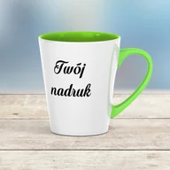 Kubki - Mały kubek Latte z zielonym wnętrzem i uszkiem z Twoim nadrukiem - miniaturka - grafika 1