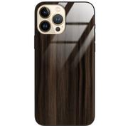 Etui i futerały do telefonów - Etui drewniane iPhone 13 Pro Max Premium Wood Dark Brown Forestzone Glass - miniaturka - grafika 1
