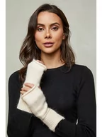 Rękawiczki - Soft Cashmere Mitenki w kolorze beżowym - miniaturka - grafika 1