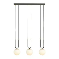 Lampy sufitowe - Emibig GLAM 3 BLACK/OPAL 1112/3 lampa wisząca szklane klosze GLAMOUR 1112/3 - miniaturka - grafika 1
