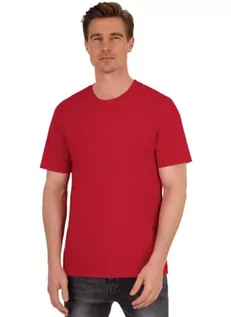 Koszulki męskie - Trigema koszulka męska deluxe bawełna, wiśnia (wiśnia 036), L - grafika 1