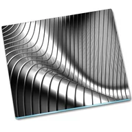 Deski do krojenia - Osłona kuchenna szklana Srebrny wzór 3D - 60x52 cm - miniaturka - grafika 1