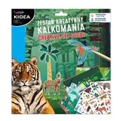 Zabawki kreatywne - Kidea Zestaw kreatywny - kalkomania żwierzęta - miniaturka - grafika 1