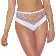 Komplety bielizny - Figi damskie tiul haft AV 2036 białe  L - miniaturka - grafika 1