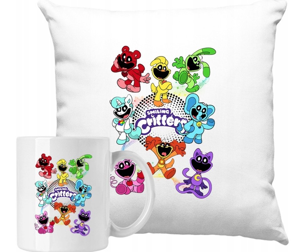 ZESTAW PODUSZKA + KUBEK Smiling Critters Smile Pomysł Na Prezent #5