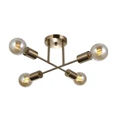 Lampy sufitowe - Loftowa lampa sufitowa Formio PND-4052-4-HBR Italux metalowa mosiądz - miniaturka - grafika 1