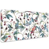 Podkładki na biurko - Mata ochronna na biurko Ptaki w malinach 100x50 cm, Dywanomat - miniaturka - grafika 1