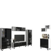 Inne meble do salonu - Zestaw Mebli do Salonu 1 Boss MebloCross Craft Biały / Grafit Mat - miniaturka - grafika 1