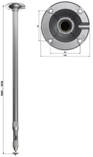 NONAME TELESKOPOWY UCHWYT SUFITOWY KAMERY BR-150X300 BR-150X300 - Akcesoria do monitoringu - miniaturka - grafika 1
