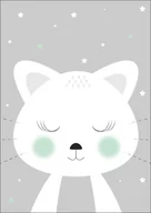 Plakaty - Plakat, Kotek szary, 70x100 cm - miniaturka - grafika 1