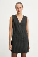 Sukienki - Iceberg sukienka z dodatkiem wełny kolor szary mini prosta H051 3082 - miniaturka - grafika 1