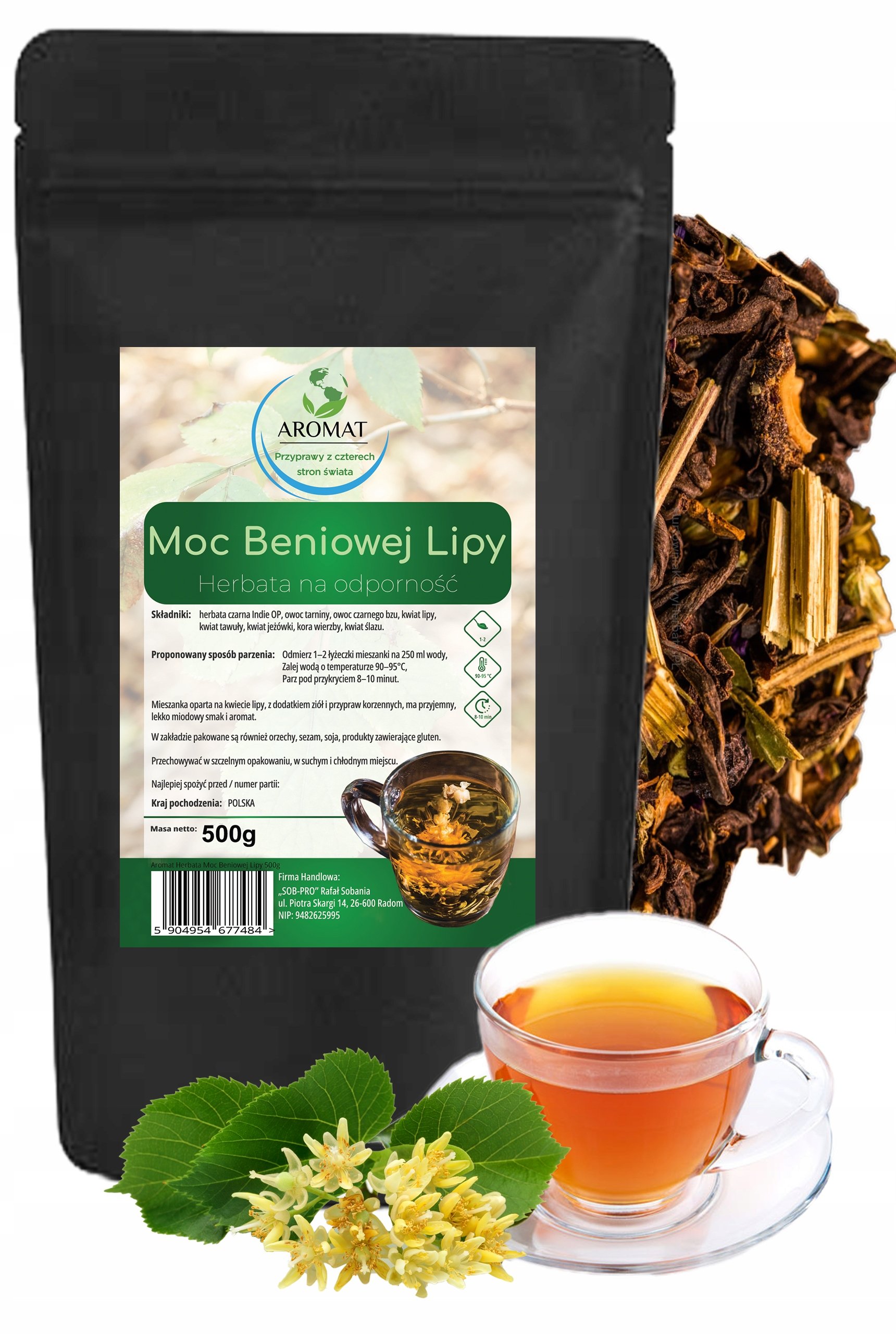 Kwiat Lipy Suszony 500G|Naturalna Herbatka Ziołowa Na Przeziębienie ,relaks