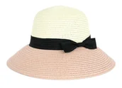 Czapki damskie - Kapelusz Damski Słomkowy Plażowy Na Lato Z Kokardą Elegancki Retro Vintage - miniaturka - grafika 1