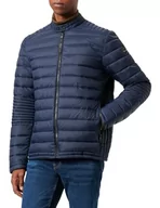 Kurtki męskie - Replay Męska kurtka pikowana slim fit, 086 BLUE, XXL - miniaturka - grafika 1