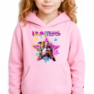 Bluza Dziecięca Różowa Z Kapturem KPOPOWE ŁOWCZYNIE DEMONÓW Wzory - 128 cm - Bluzy dla dziewczynek Bluza Dziecięca Różowa Z Kapturem KPOPOWE ŁOWCZYNIE DEMONÓW Wzory - 128 cm - Bluzy dla dziewczynek - miniaturka - grafika 1
